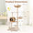 Corrigan Studio® 59" Cattail Cat Tower With Sisal Scratching Posts Perch Condo Soft Hammock Indoor