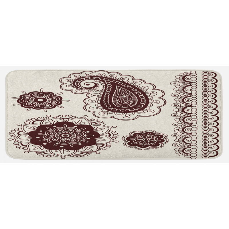 Tapis de cuisine brun foncé