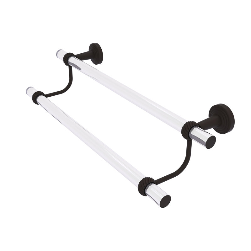 Double barre à serviettes murale Pacific Beach, Bronze huilé, H 7,785 po x l 40 po x P 5,3 po