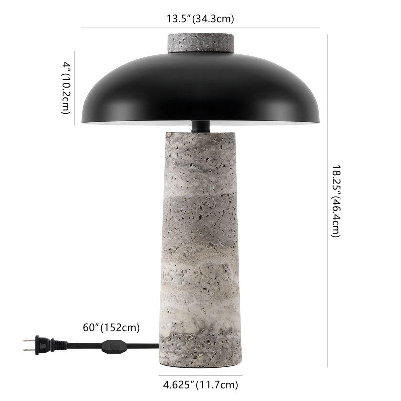 Lampe de table en pierre Providence, Travertine