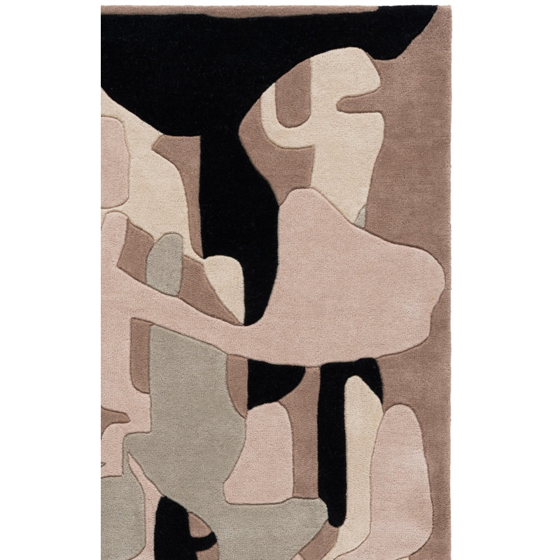 Rodeo Drive 482 laine touffetée à la main à 90%; Tapis abstrait 10% coton, Rectangle de 5 pi x 8 pi