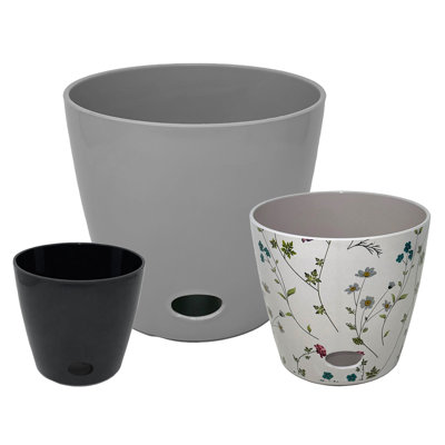 Ensemble de pots à fleurs 3 pièces Bamboo Blooms