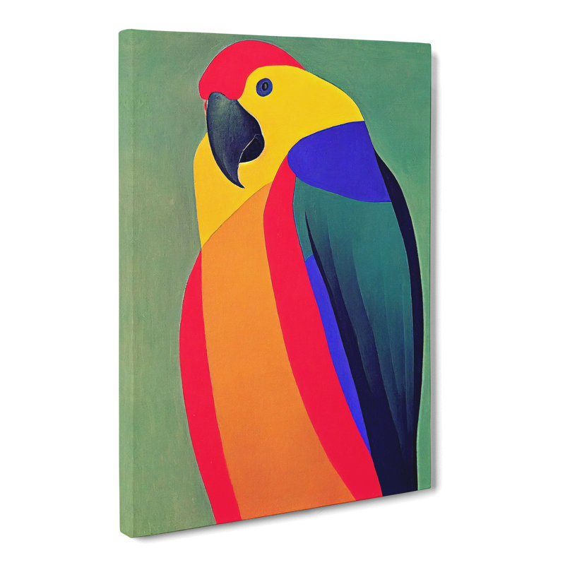 Parrot Abstract Vol.1 - Wrapped Canvas, 60cm H x 40cm W