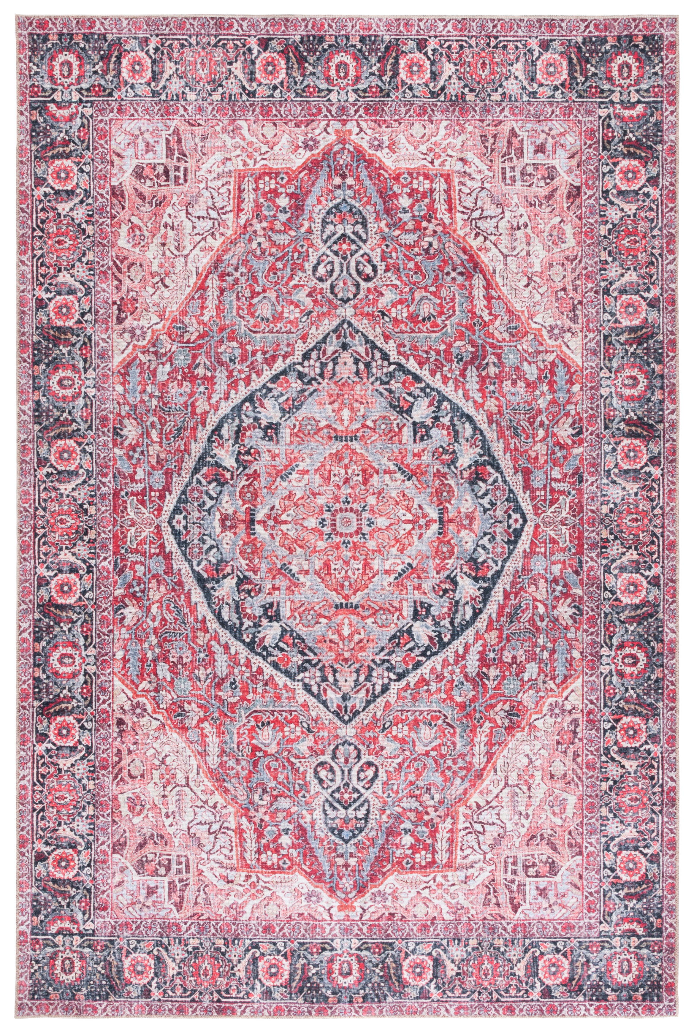Bungalow Rose Vintage Serapi 610 Area Rug In Pink / Blue Wayfair