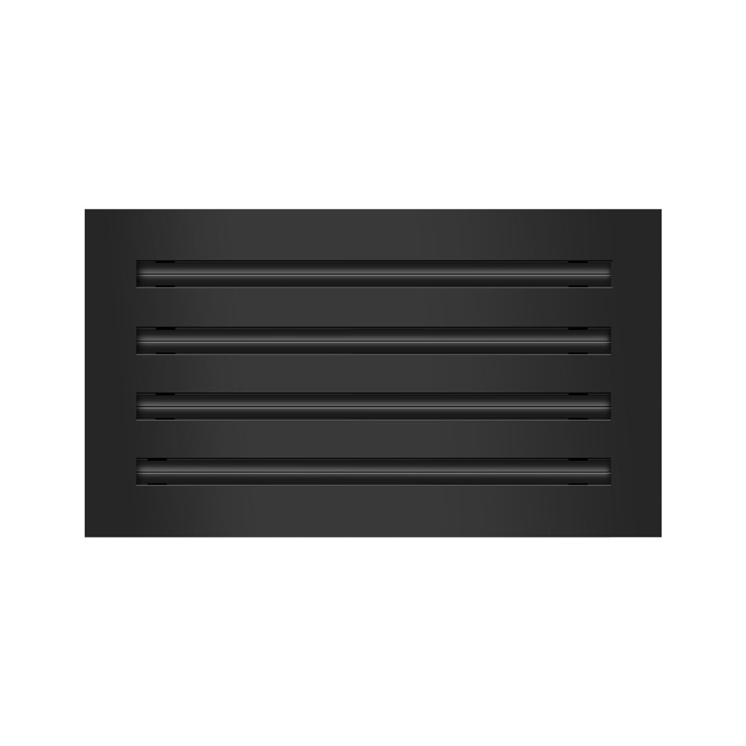 BUILDMART - 14x8 Black Modern AC Vent Cover - Standard Linear Slot Diffuser - Register Grille Texas Buildmart