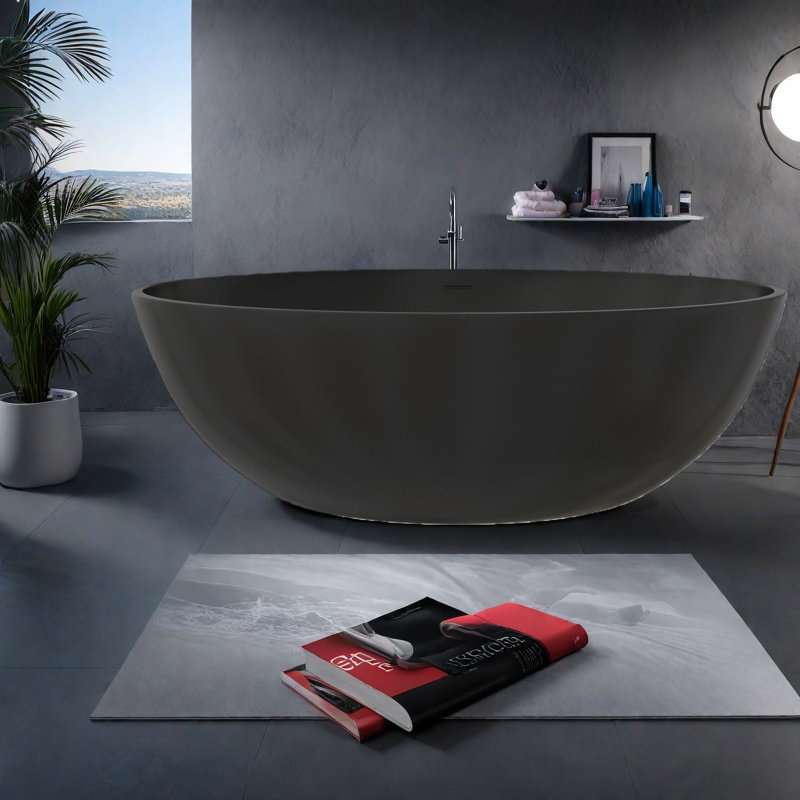 Baignoire profonde et bain tourbillon à surface solide Deep Home