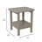 Fitzgibbons Commercial Grade All-Weather Adirondack Style Patio Side Table-1037272208