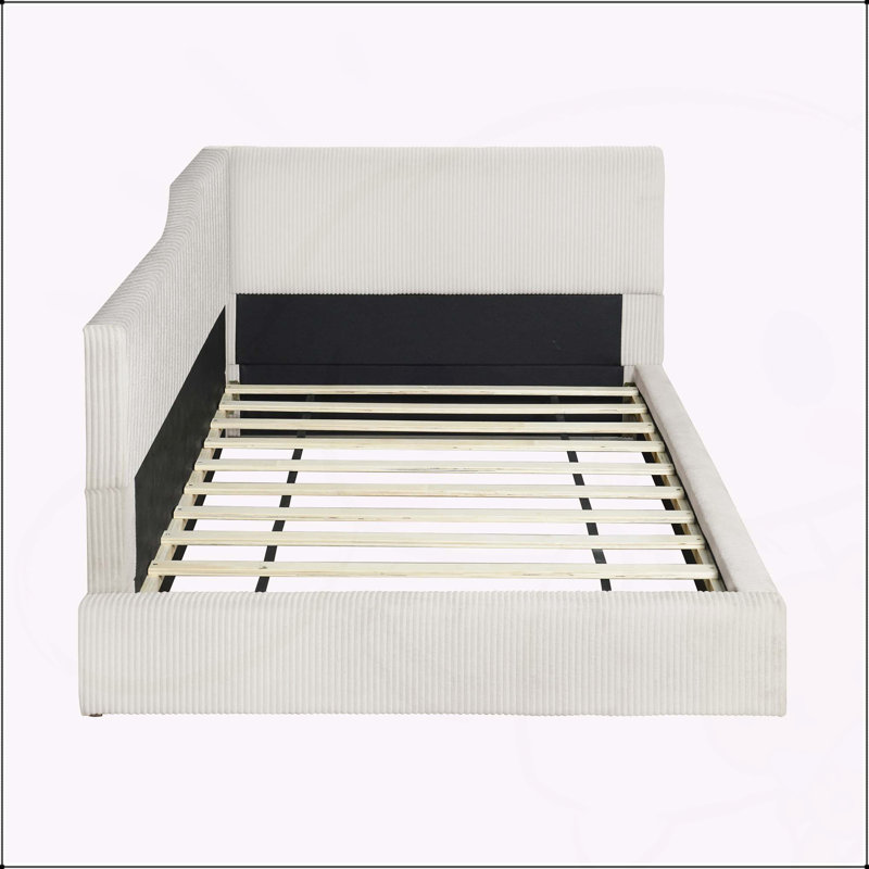 Luxurious Corduroy Daybed for Ultimate Relaxation and Style Enhancement, Twin, Beige