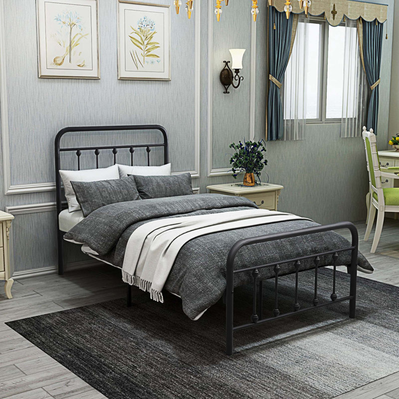 Avaan Metal Open-Frame Bed, Twin