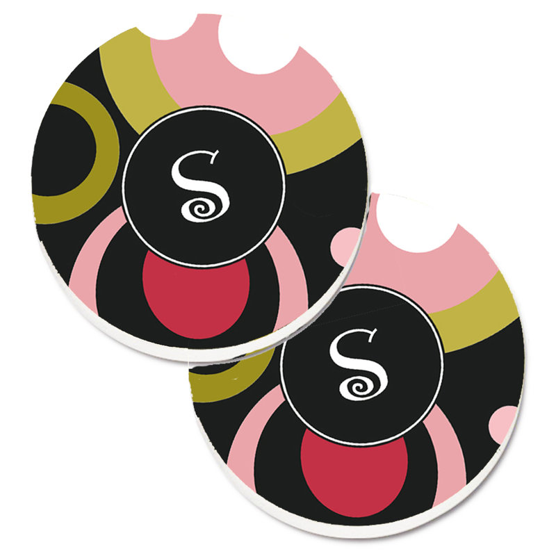 Sous-verre de voiture monogramme, Lime, S