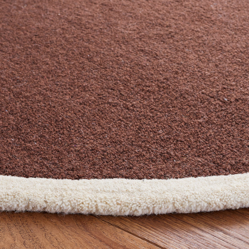 Tapis brun / ivoire en laine touffeté à la main Sanyla, Tapis de couloir 2 pi 6 po x 8 pi