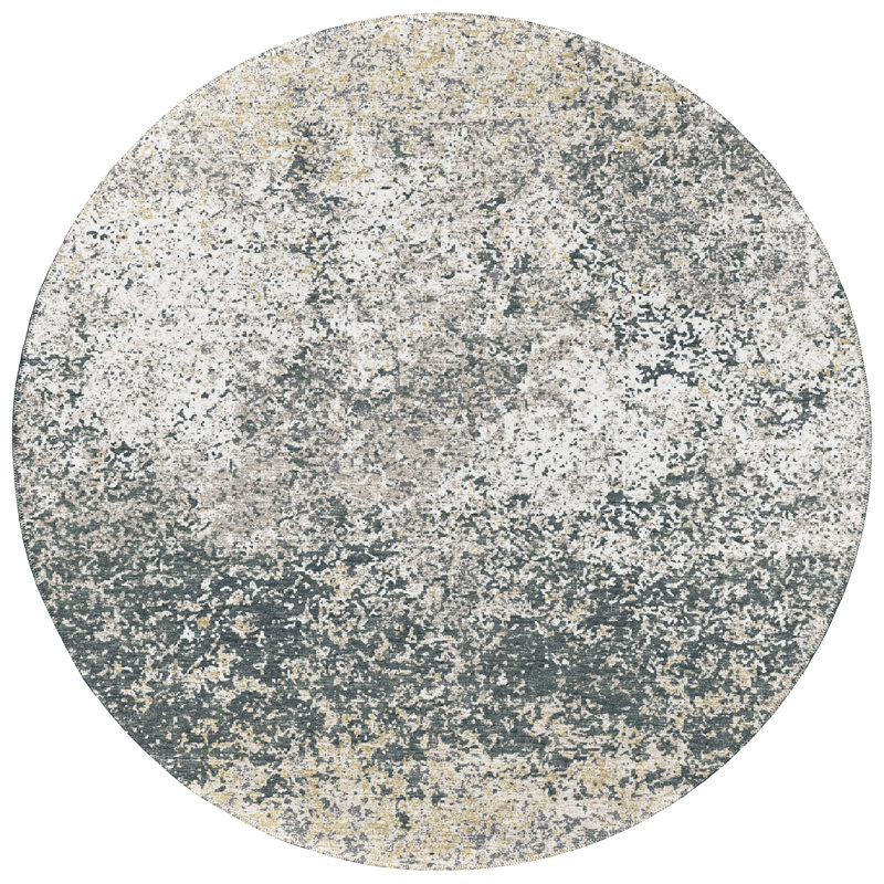 Chenille Southwestern Indoor / Outdoor Rug, Round 8'