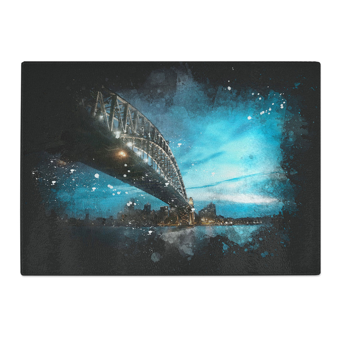 Tempered Glass Sydney Harbour Bridge in Australia Chopping Board