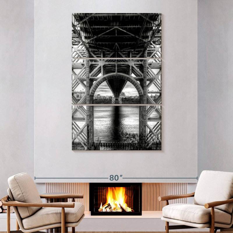 Lilie Below George Washington Bridge, 74" H x 48" W