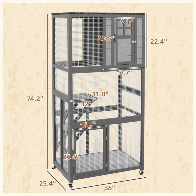 Maison d'extérieur en bois pour chat Catio