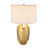Round Aluminum Table Lamp With Fabric Shade