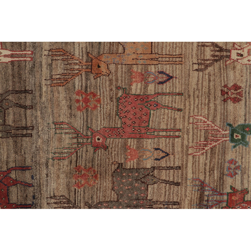Vintage One-of-a-Kind 4'11" X 7'8" Hand Knotted Area Rug