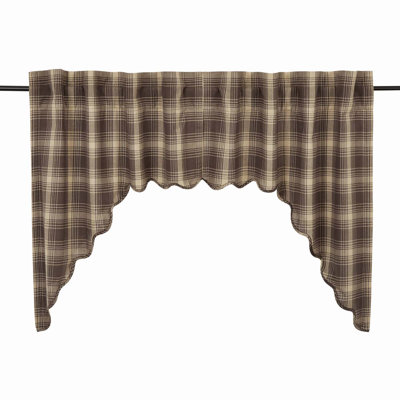 Castlekeep Cotton Plaid Swag Window Valance