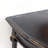 American-style black semi-circular console table