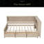 Lit de jour en bois avec tablettes de rangement, USB, DEL et lit gigogne-1793953278-1793953279