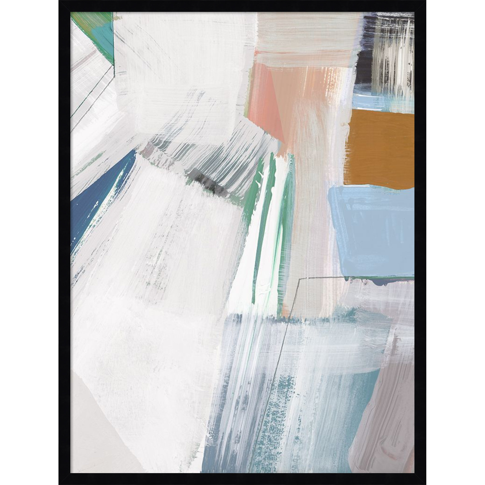 Buildings II by Gilpin Wood Framed Wall Art Print, 33" H x 25" W, Black