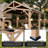 Jolydale Soild Wood Frame Hardtop Gazebo With Galvanized Steel Peak Roof, Suitable For Patios, Lawn And Backyard-128781036
