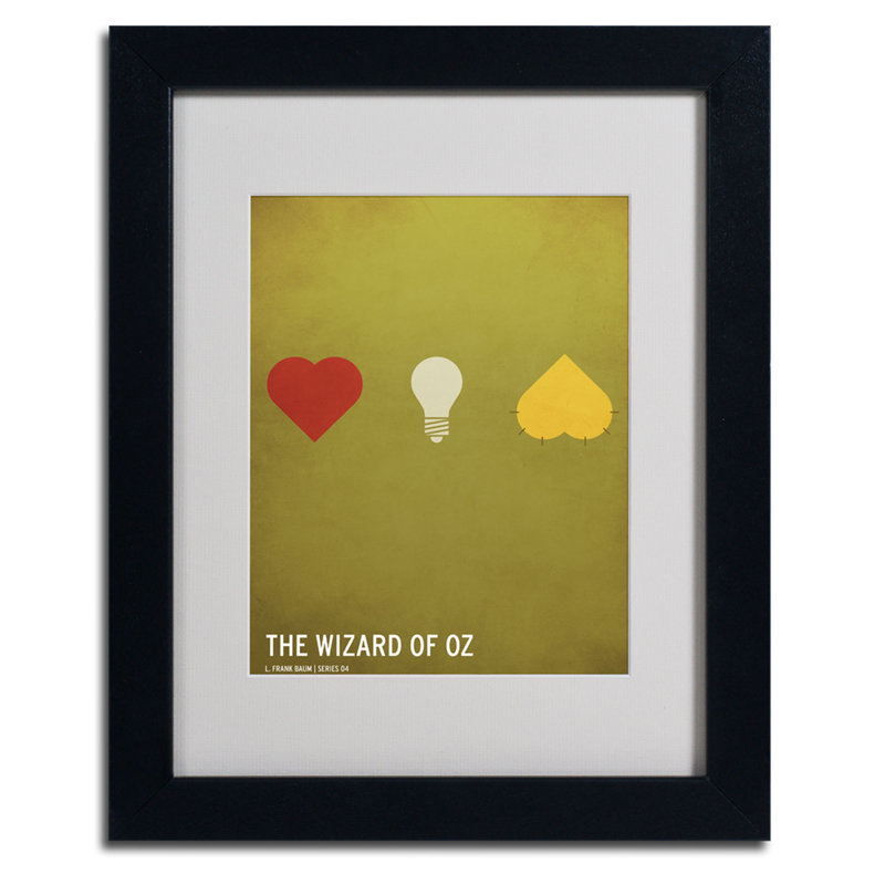 « wizard of oz », impression sur toile encadrée, H 14 po x l 11 po x P 0,5 po, Cadre noir