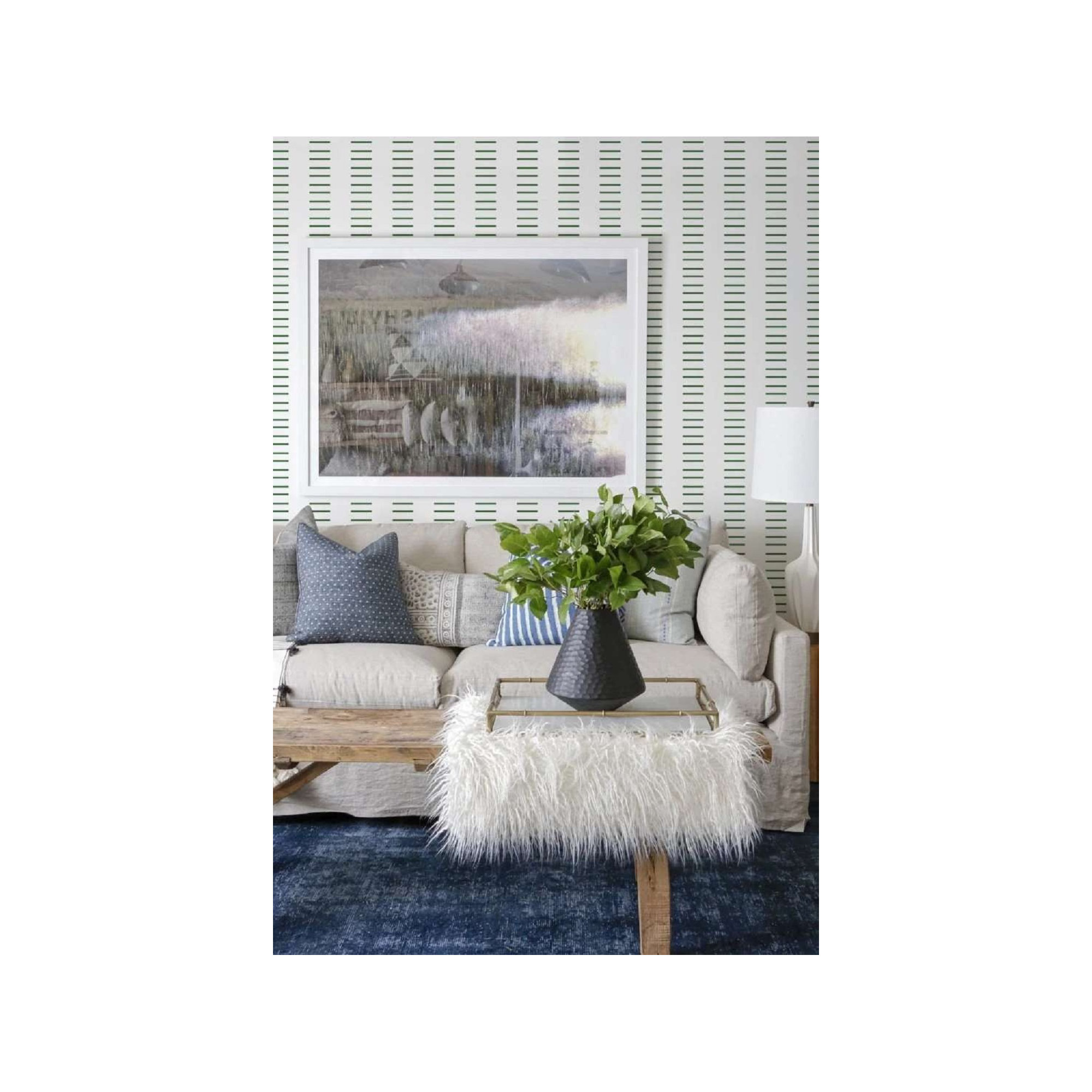 Mrs Paranjape Papers Dashing Peel & Stick Wallpaper Roll, Self-adhesive, Signature Green