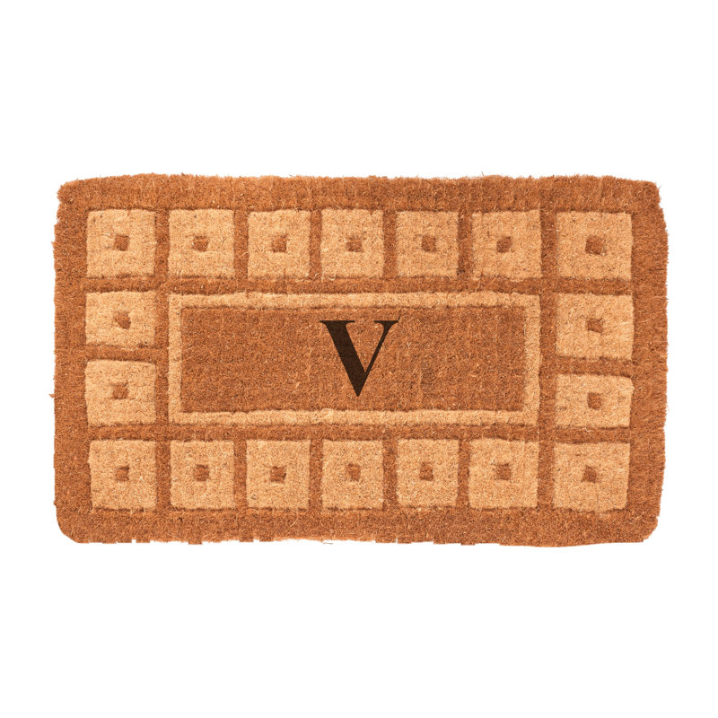 Lynette Geometric Outdoor Doormat, Rectangle 2'6" x 4', V