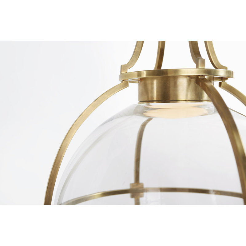 Gracie Large Captured Globe Pendant by Chapman & Myers , Antique Brass, 48.25" H x 19.25" W x 19.25" D