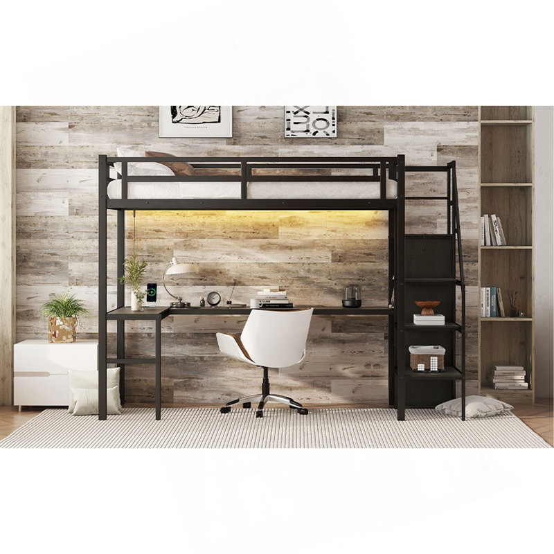 Versatile Metal Loft Bed With Multiple Functionalities For All Ages