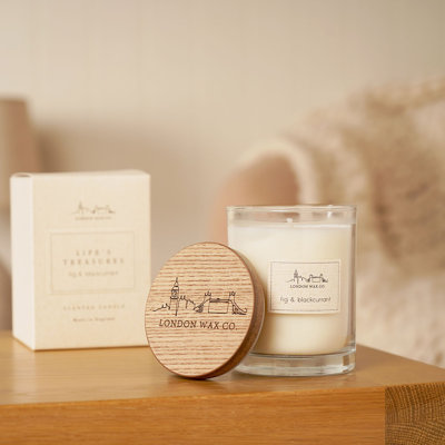 Fresh Glass Jar Candle with Holder