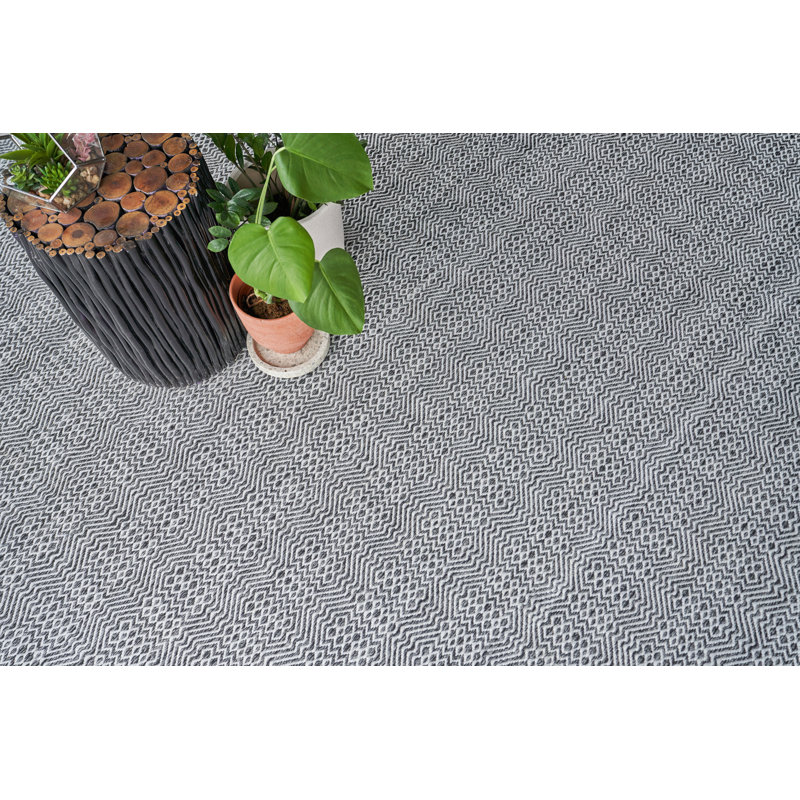 Echo Geometric Area Rug in Ivory, Rectangle 12' x 15'