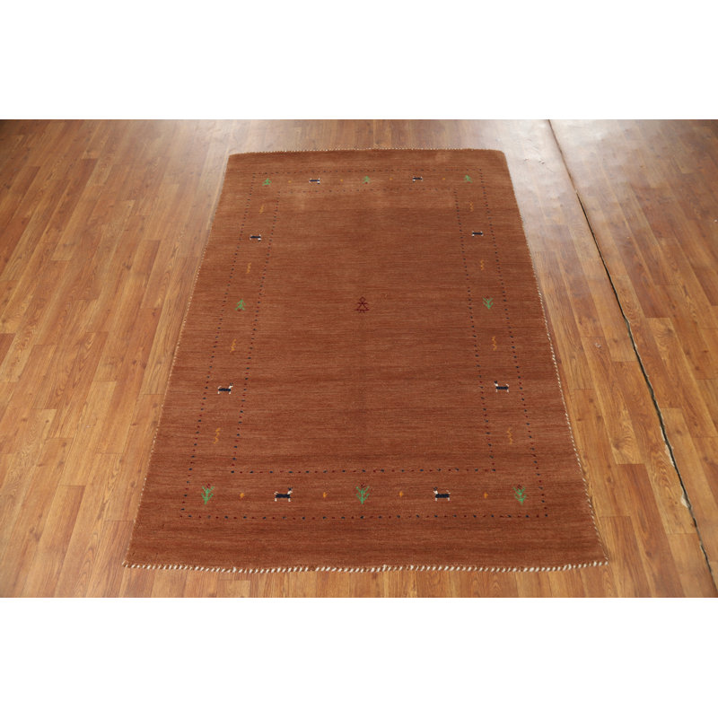 Handmade Gabbeh Oriental Accent Rug 4x6