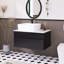 Meuble-lavabo mural simple 31,5 po avec comptoir en faux marbre