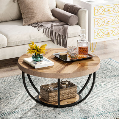 Maissane Floor Shelf Coffee Table with Storage