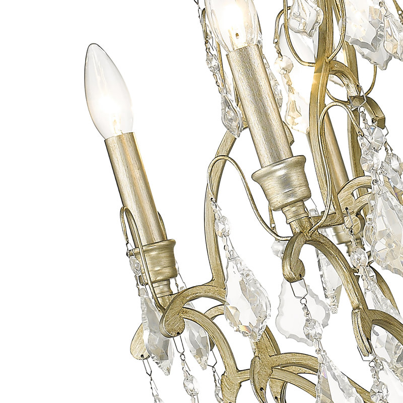 Lustre géométrique 6 lumières de style bougie Schaper