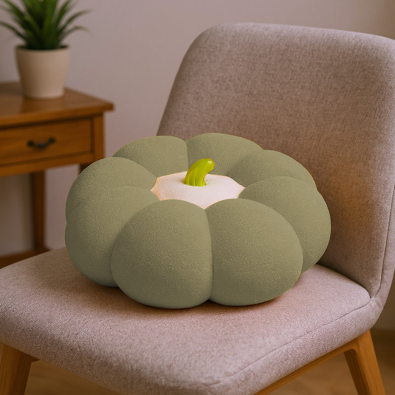 Pumpkin Shape Futon Cushions  Lazy Floor Cushions Living Room Tatami Bays Window Backrest Mats, Green