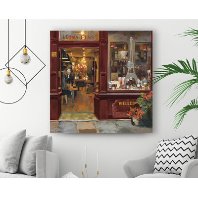« parisian shoppe », reproduction de peinture à l’acrylique sur toile