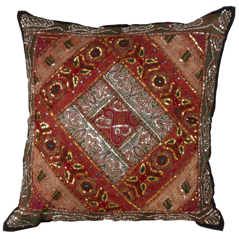 Coussin en coton fait à la main Sari Sitara