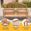 Banc de jardin en bois massif Hele