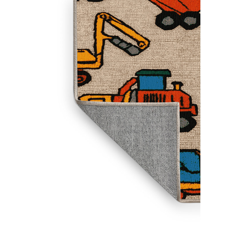 Tapis de transport brun lavable à la machine, Rectangulaire 7 pi x 10 pi