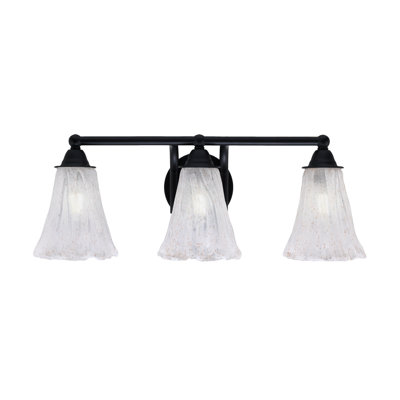 Solander 3 Light Bath Bar Shown With 5.5" Fluted Glass