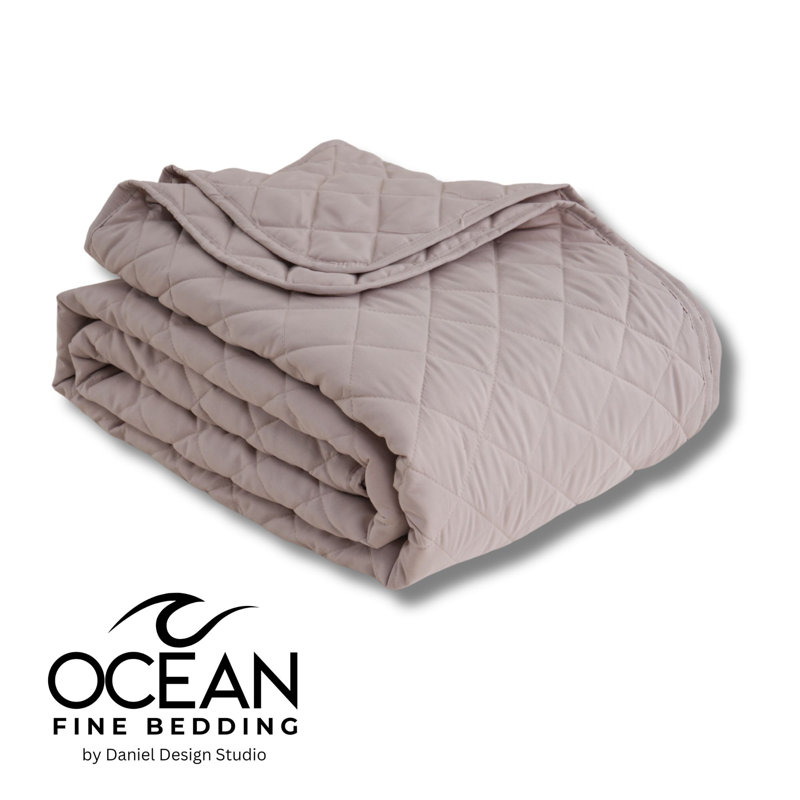 OCEAN FINE BEDDING Quilted Coverlet, Beige, King Coverlet/Bedspread