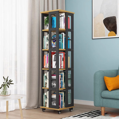 Black Modern Manufactured Wood + MetalStandard Bookcase