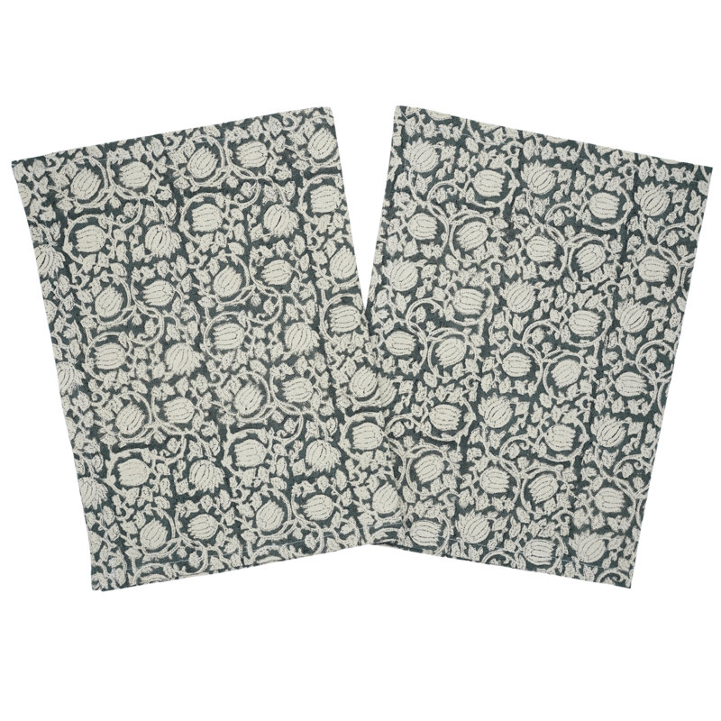 Serviettes de table décoratives 18 x 18 po Fabividine - Ajoutez de l'élégance à votre table, 8 Kamal, gris