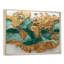 Emerald Crystals World Map Wood Slide I - Art mural carte du monde-169449686-78857793-169449688