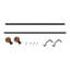 Tringle à rideaux simple ajustable Vertile-1035032543
