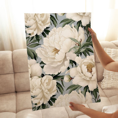 Motif de pivoines florales, reproduction d'art sans cadre