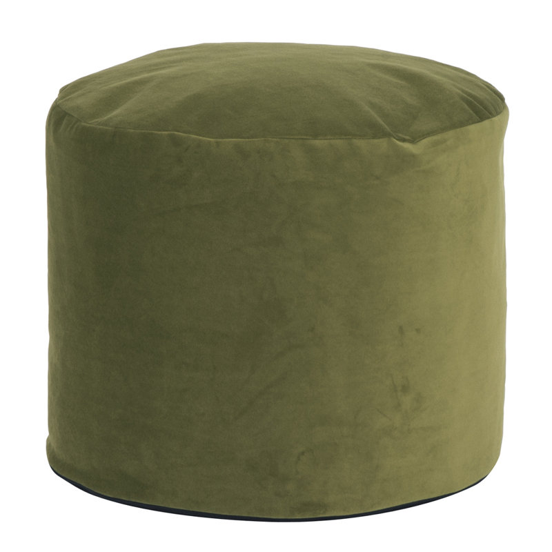 Upholstered Pouf, Moss